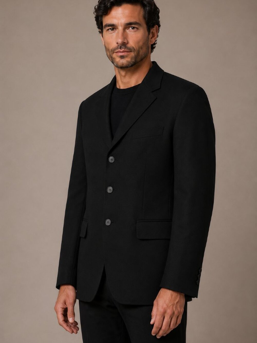 Haggar Collections Men’s 46R Black 100% Worsted Wool Blazer German Fabric